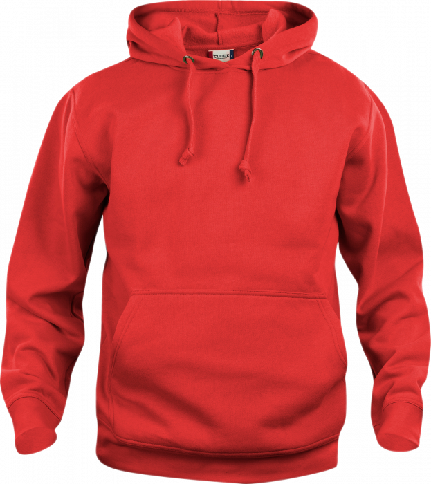 Clique - Basic Cotton Hoodie - Czerwony