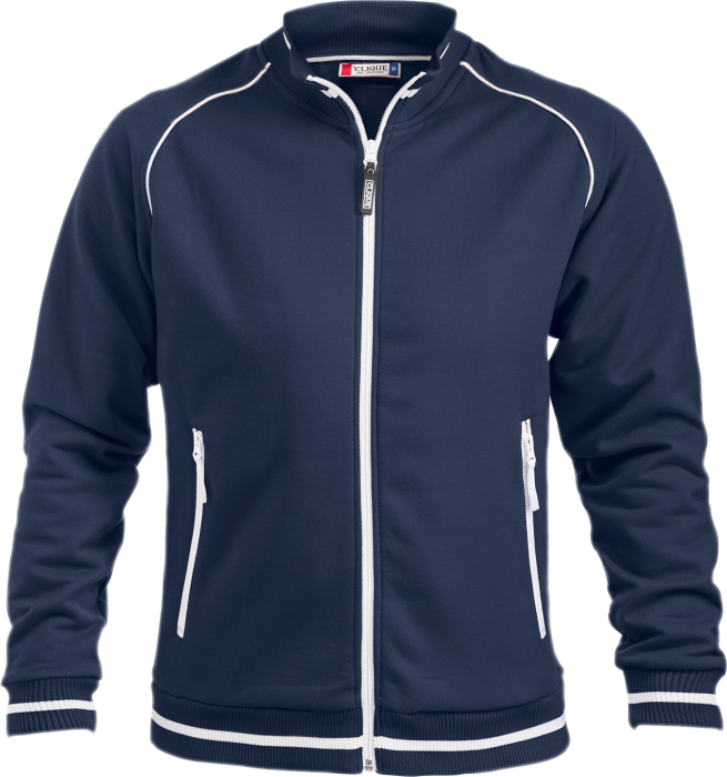 Clique - Craig Zip Top - Marineblauw & wit