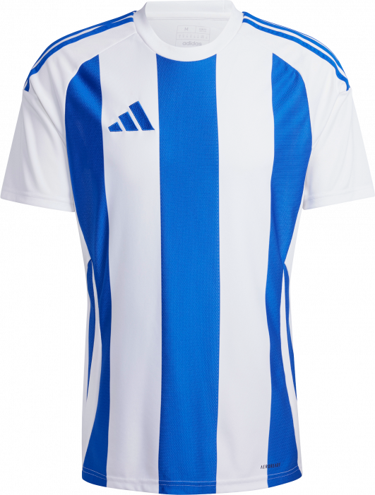 Adidas - Striped 24 Player Jersey - White & royal blue