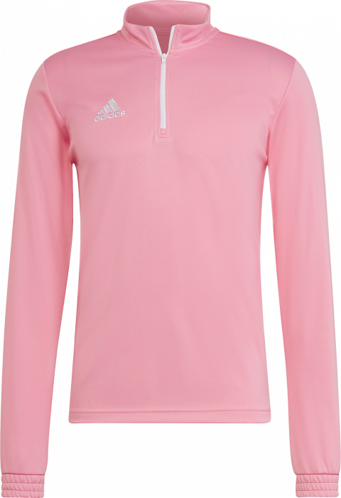 Adidas - Entrada 22 Træning Top With Half Zip Jr - Semi Pink & vit