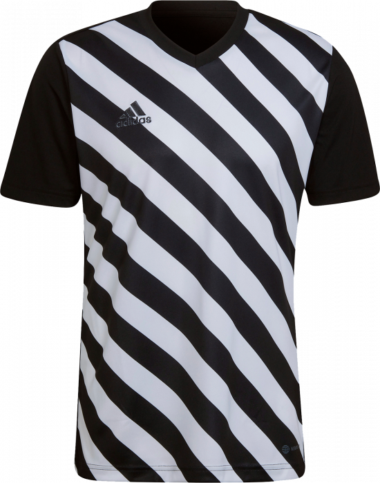 Adidas - Entrada 22 Stripet Jersey - Czarny & biały