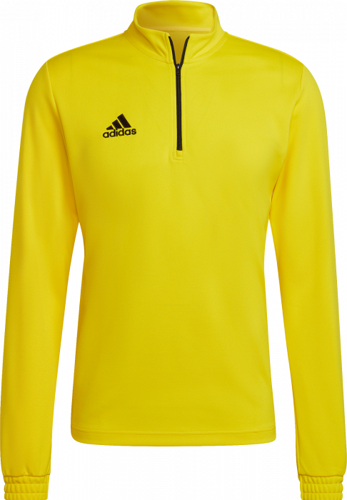 Adidas - Entrada 22 Træningstrøje Med Halv Lynlås - T Yellow & sort