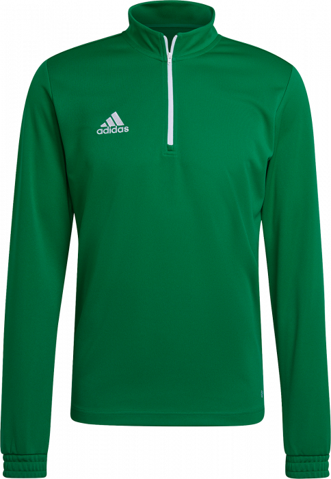 Adidas - Entrada 22 Træningstrøje Med Halv Lynlås - T Green & hvid