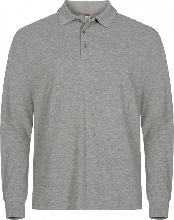 Clique - Manhattan Polo Longsleeve - Grey melange