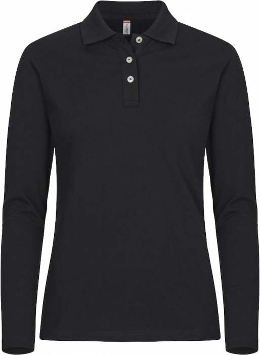 Clique - Stretch Premium Langærmet Polo Dame - Sort