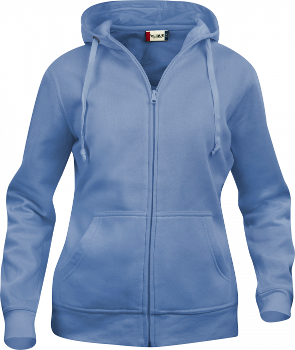 Clique - Full Zip Hoody Dame - Lyseblå