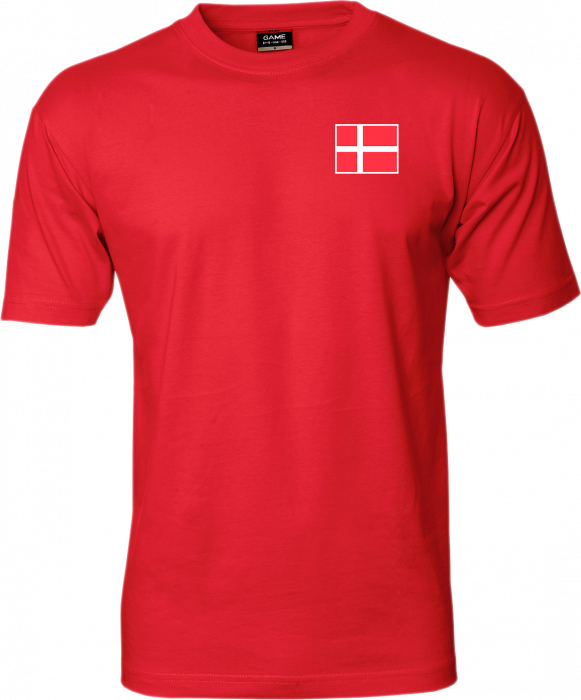 ID - Danmarks Cotton T-Shirt Adult - Red