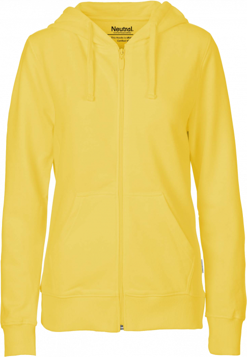 Neutral - Organic Cotton Hoodie With Full Zip Women - Dusty Yellow