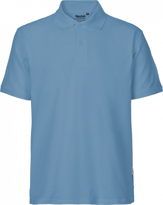 Neutral - Klassisk Bomulds Polo Herre - Dusty Indigo