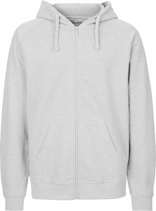 Neutral - Organic Cotton Hoodie With Full Zip Men - cinza