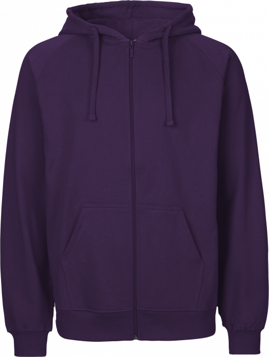 Neutral - Organic Cotton Hoodie With Full Zip Men - Purple