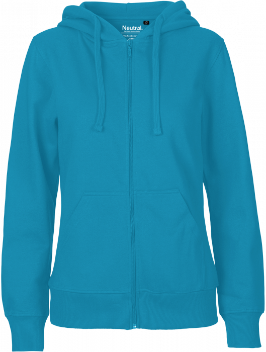 Neutral - Organic Cotton Hoodie With Full Zip Women - Sapphire