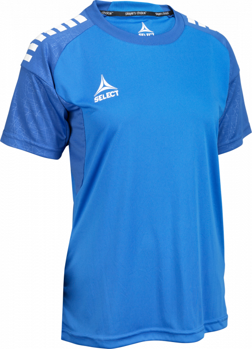 Select - Spain V25 Player Shirt S/s Women - Azul & branco