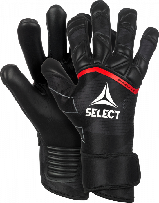 Select - 90 Flexi Kids V24 Goal Keeper Gloves - Schwarz & rot